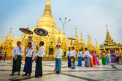 Ceremony of Novitiation or Shin Pyu Ceremony, one of the most important religious ceremonies for Theravada Buddhism