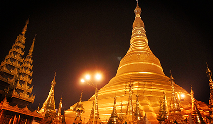 Shwedagon Pagoda, the landmark of the Golden land of Myanmar