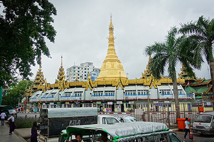 Sule Pagoda -the pagoda where a Sacred Hair Relic is enshrined-